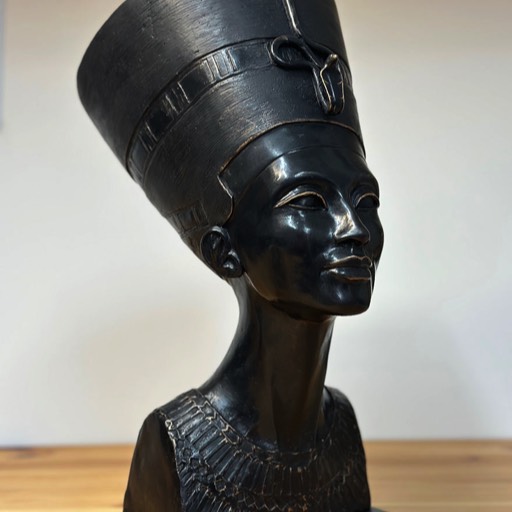 Nefertiti Poured Marble Sculpture Side