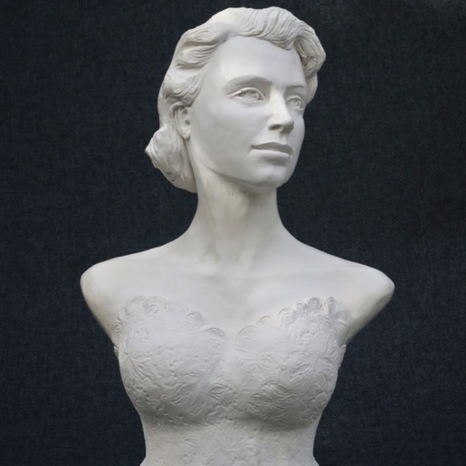 Queen Elizabeth II Poured Marble Sculpture