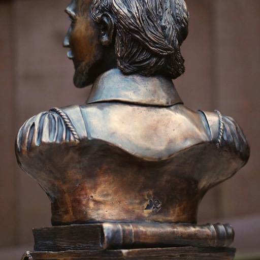 William Shakespeare Bronze Sculpture Back