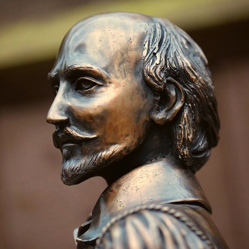 William Shakespeare Bronze Sculpture Head