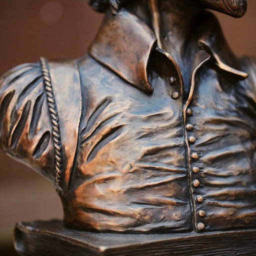 William Shakespeare Bronze Sculpture Bust Close
