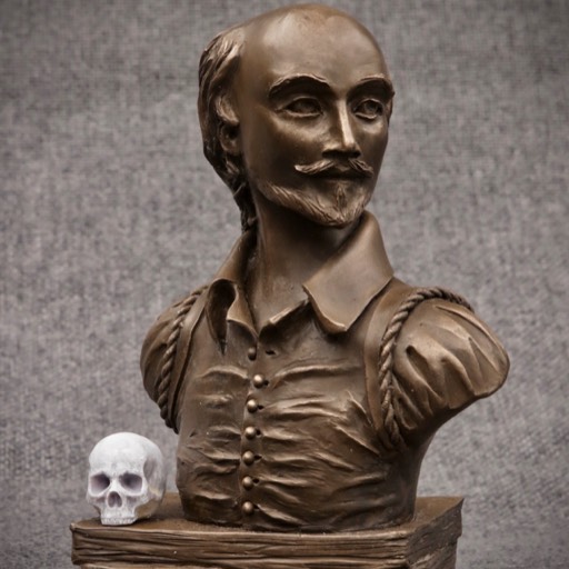 Shakespeare Cold Cast Bronze Sculpture Front