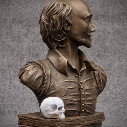Shakespeare Cold Cast Bronze Sculpture Front Left