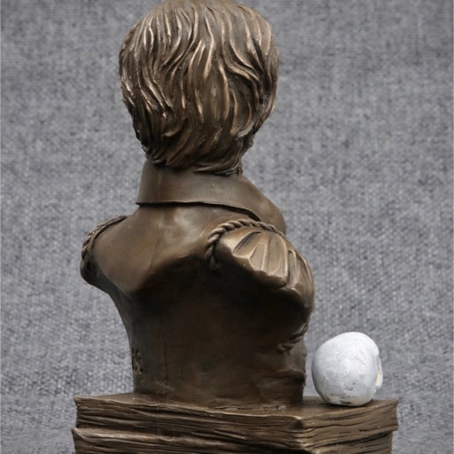 Shakespeare Cold Cast Bronze Sculpture Back Angle