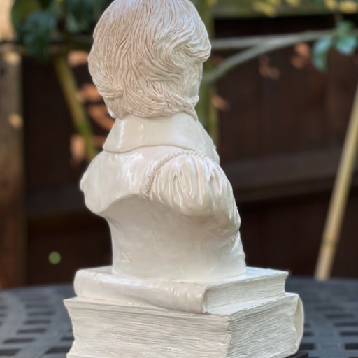William Shakespeare Poured Marble Sculpture Back Left
